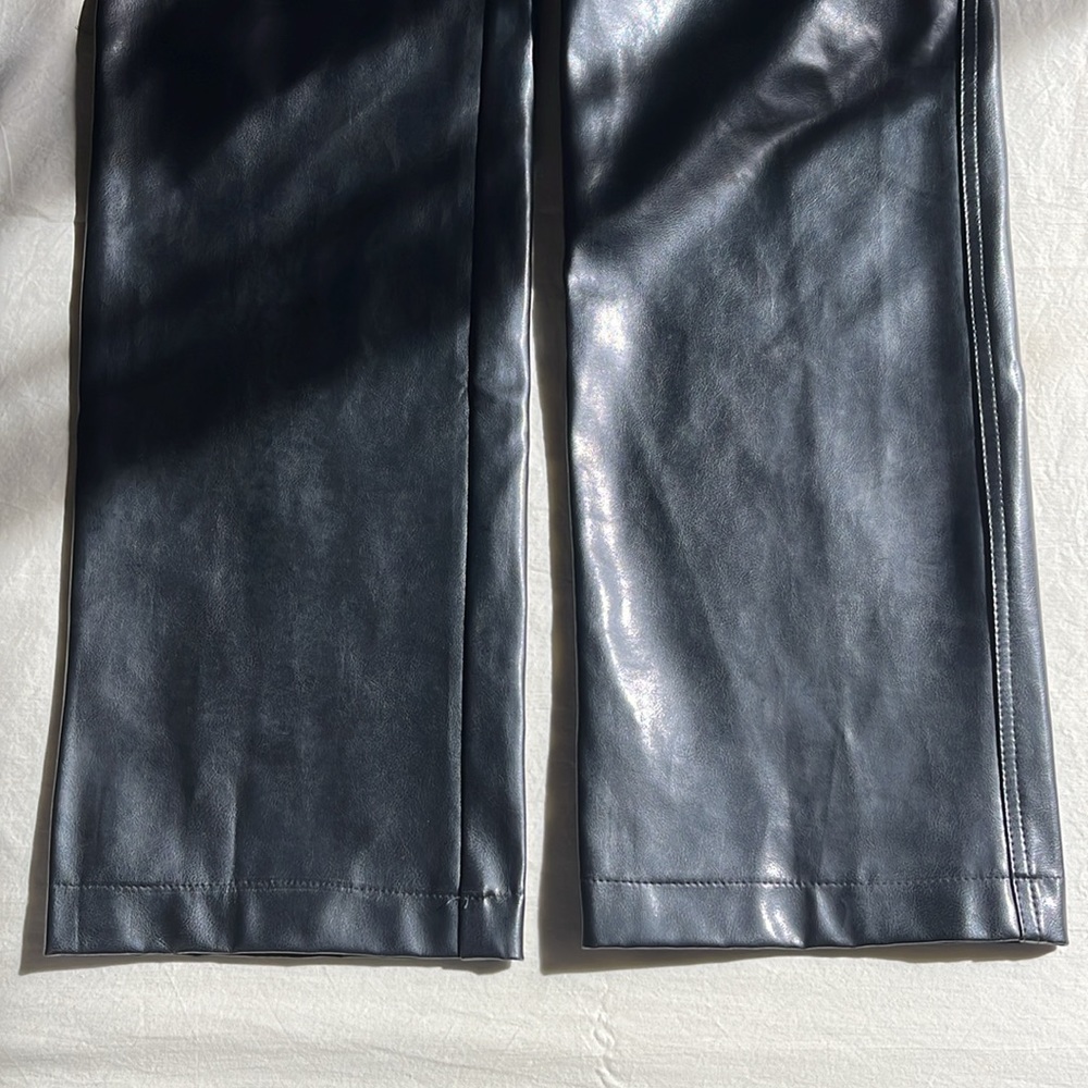 Vintage 90s Positano Charles Lapson  Faux Leather Pants Black Women's 30 - Picture 8 of 14